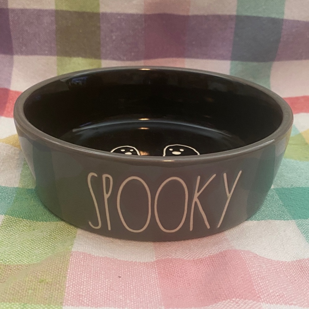 Rae Dunn SPOOKY Ceramic Food or Water Bowl